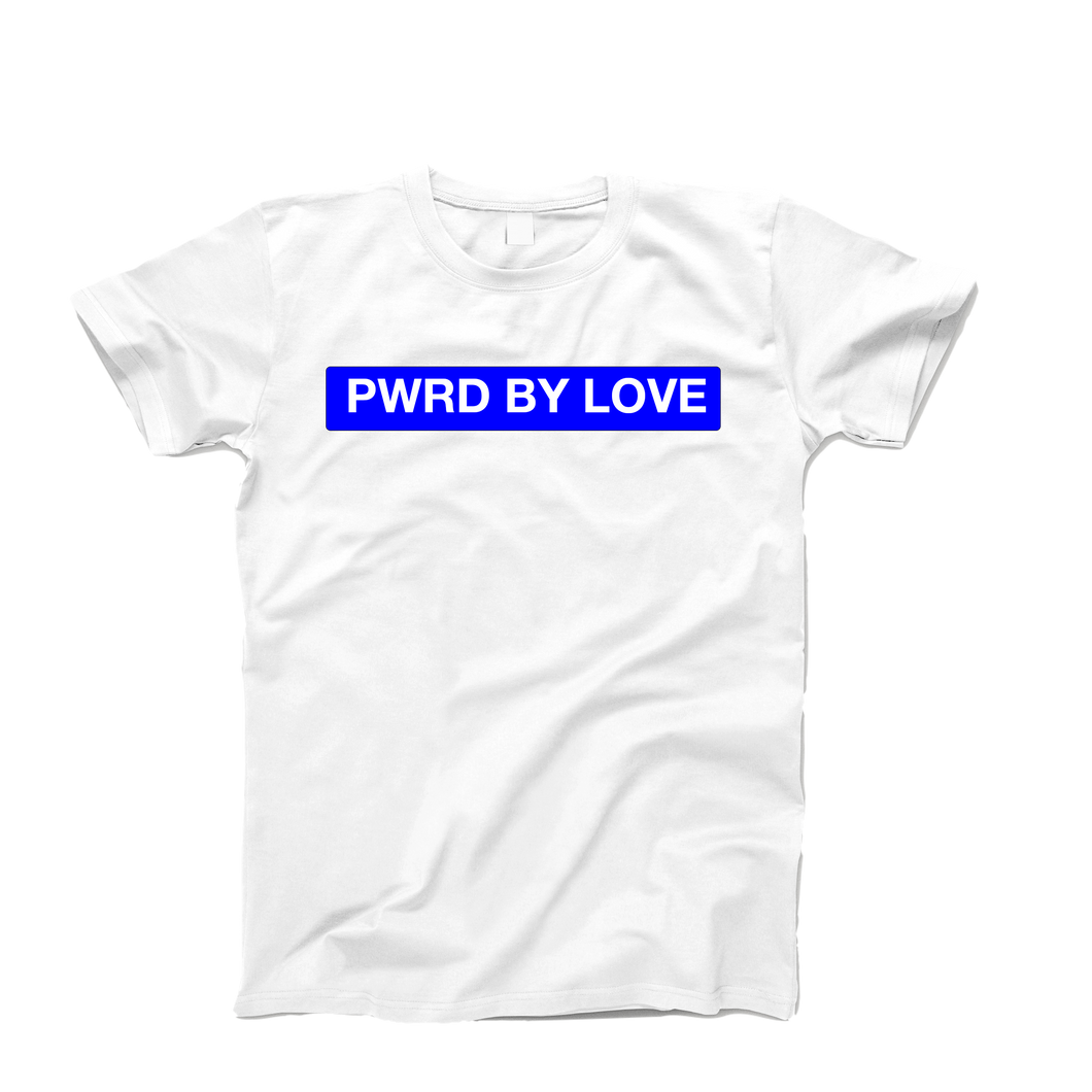 PWRD BY LOVE T-SHIRT WHITE/ROYAL BLUE